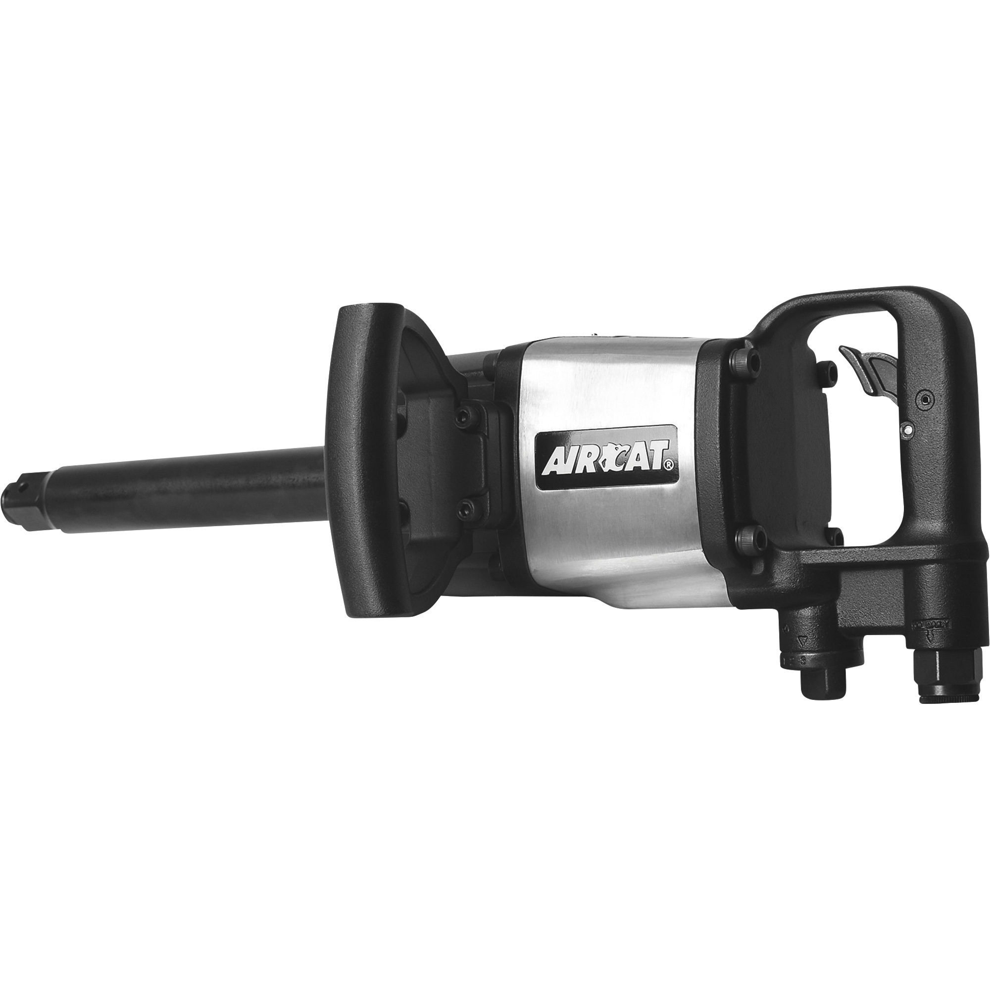 AIRCAT Pinless Hammer Extended Air Impact Wrench, 1in. Drive, 8in. Anvil, 1800ft./lbs. Torque, Model# 1893